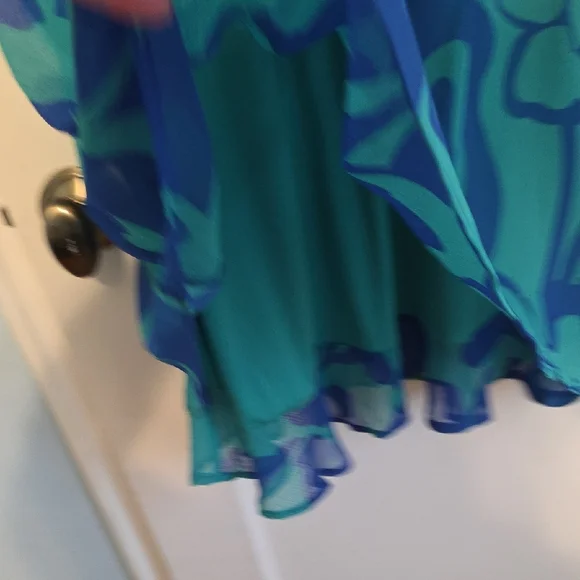 Nine West. NWT  Green and Blue Sleeveless Sundress - Picture 5 of 7
